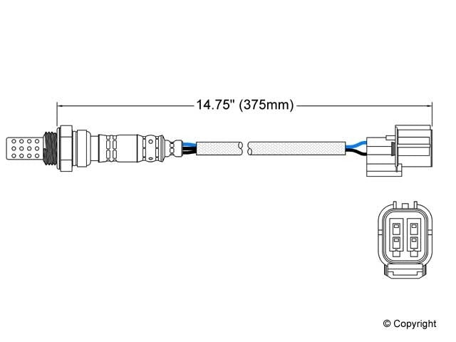 Walker Products Walker Products 250-24308 Oxygen Sensor 4-W Direct Fit 250-24308