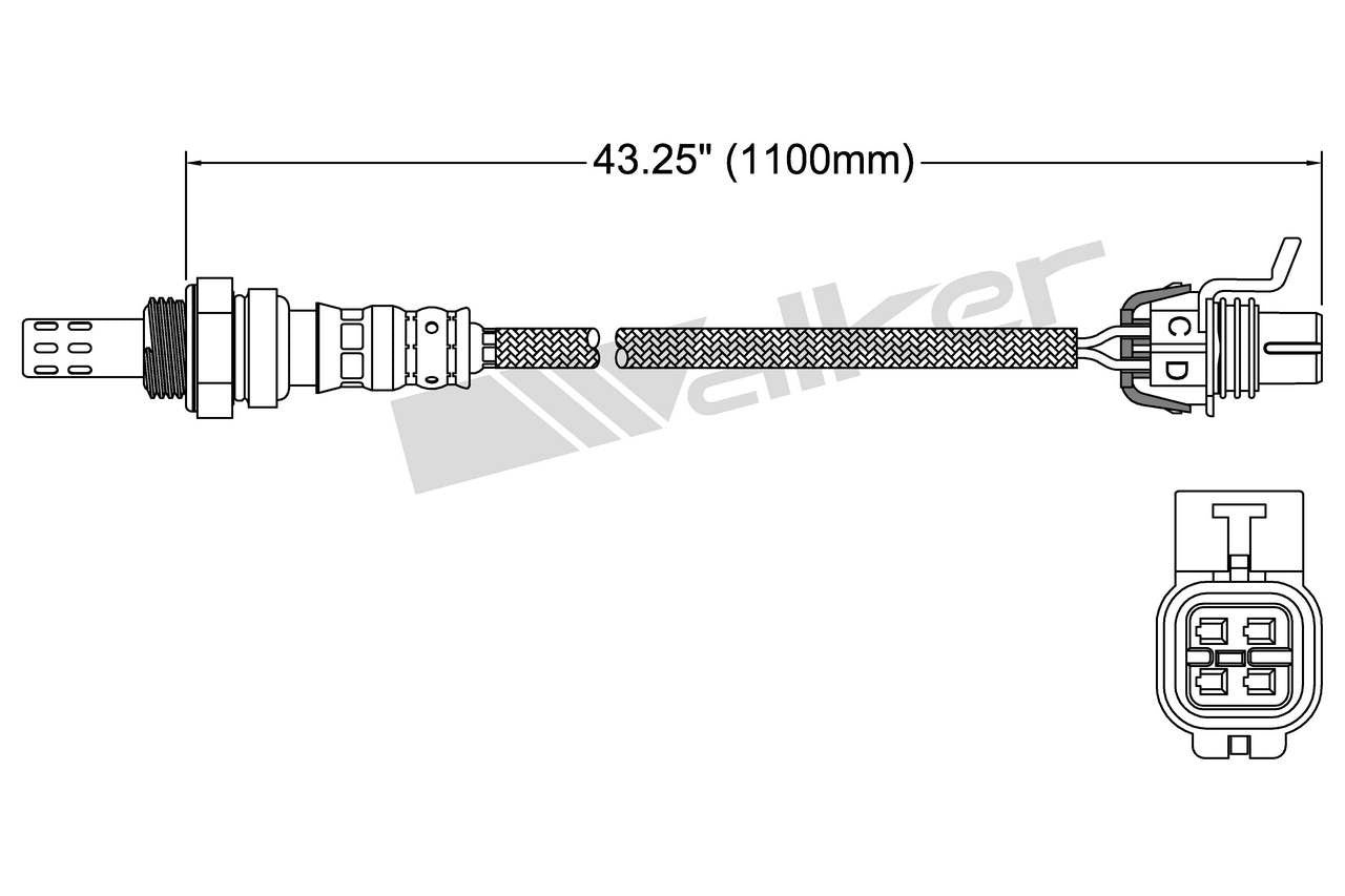 Walker Products Walker Products 250-24321 Oxygen Sensor 4-W Direct Fit 250-24321