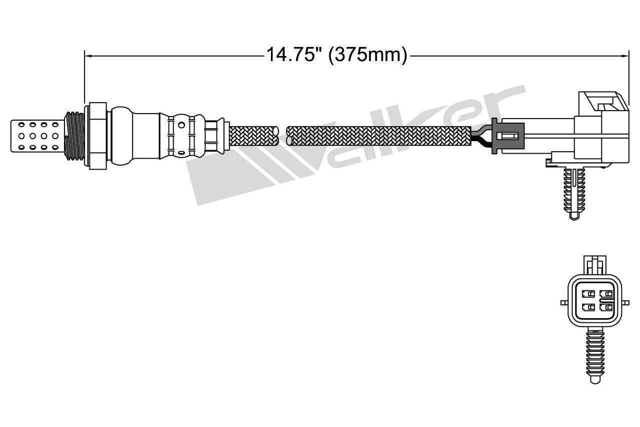 Walker Products Walker Products 250-24324 Oxygen Sensor 4-W Direct Fit 250-24324