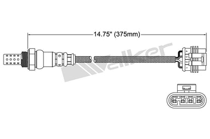Walker Products Walker Products 250-24332 Oxygen Sensor 4-W Direct Fit 250-24332