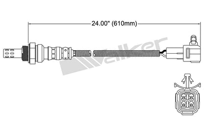 Walker Products Walker Products 250-24333 Oxygen Sensor 4-W Direct Fit 250-24333