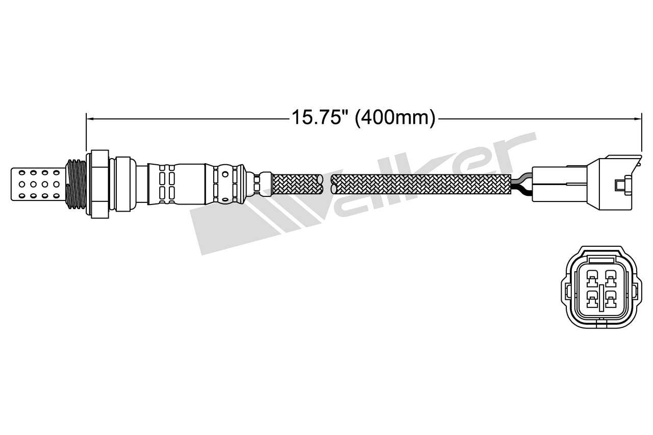 Walker Products Walker Products 250-24338 Oxygen Sensor 4-W Direct Fit 250-24338