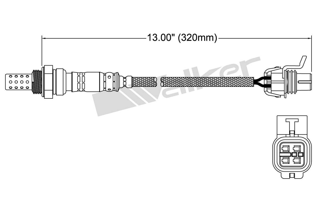 Walker Products Walker Products 250-24340 Oxygen Sensor 4-W Direct Fit 250-24340