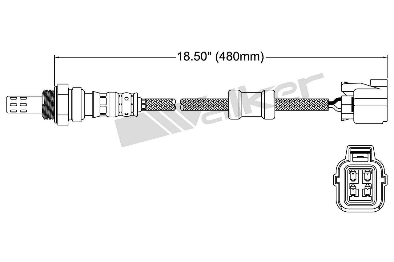 Walker Products Walker Products 250-24343 Oxygen Sensor 4-W Direct Fit 250-24343