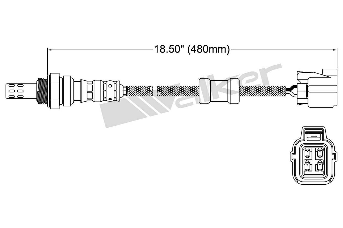 Walker Products Walker Products 250-24343 Oxygen Sensor 4-W Direct Fit 250-24343