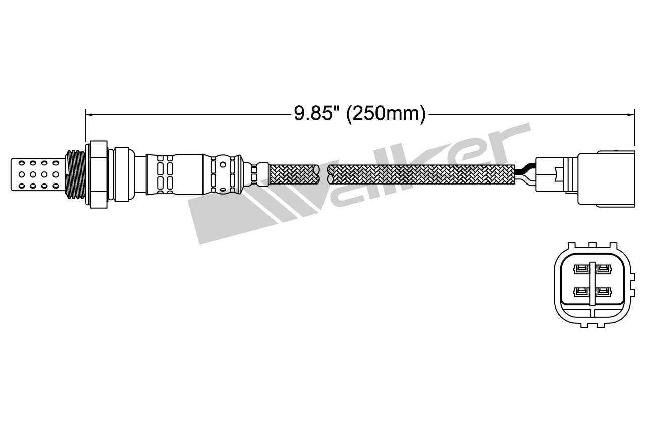 Walker Products Walker Products 250-24344 Oxygen Sensor 4-W Direct Fit 250-24344