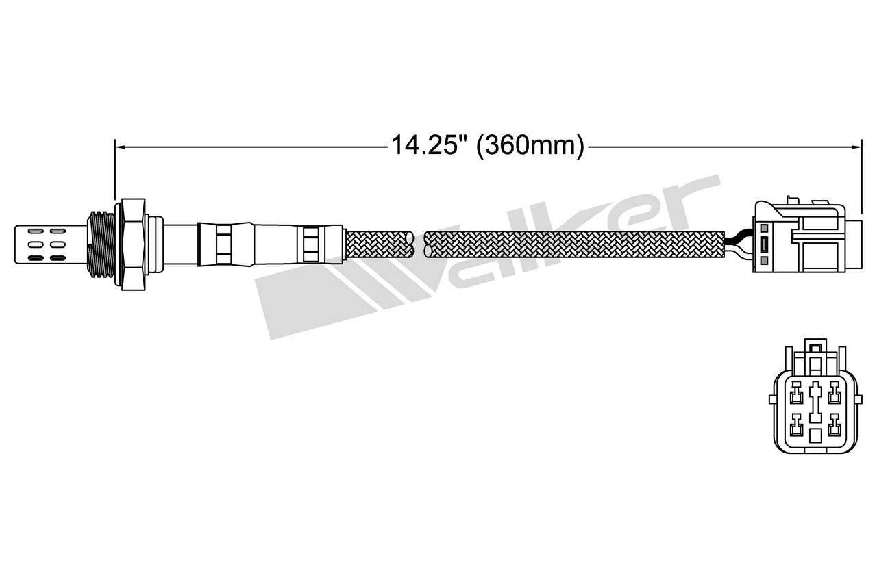 Walker Products Walker Products 250-24351 Oxygen Sensor 4-W Direct Fit 250-24351