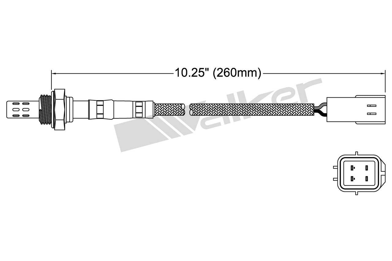 Walker Products Walker Products 250-24357 Oxygen Sensor 4-W Direct Fit 250-24357