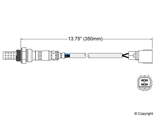 Walker Products Walker Products 250-24360 Oxygen Sensor 4-W Direct Fit 250-24360