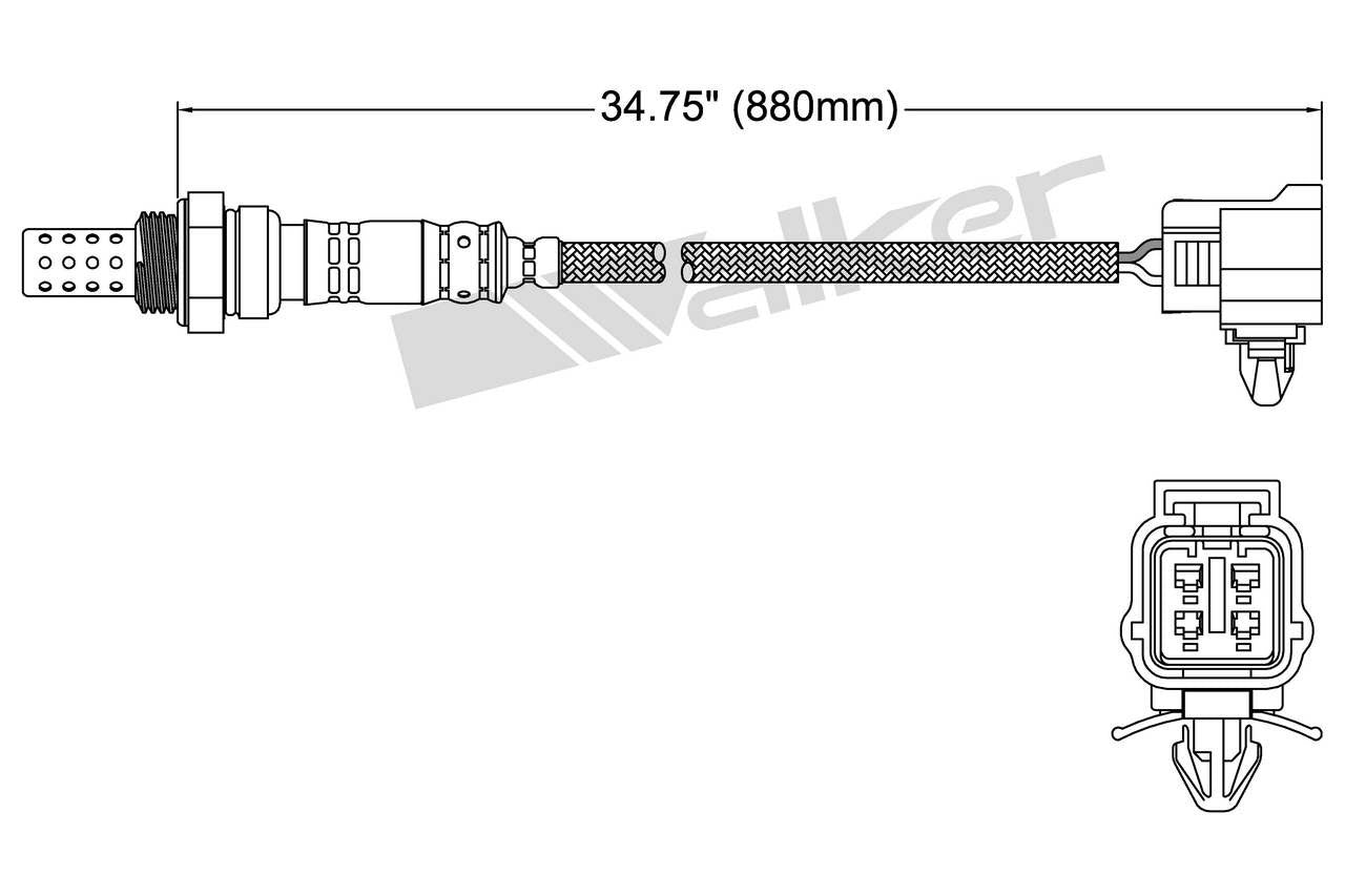 Walker Products Walker Products 250-24363 Oxygen Sensor 4-W Direct Fit 250-24363