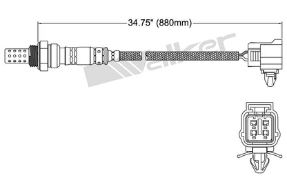 Walker Products Walker Products 250-24363 Oxygen Sensor 4-W Direct Fit 250-24363