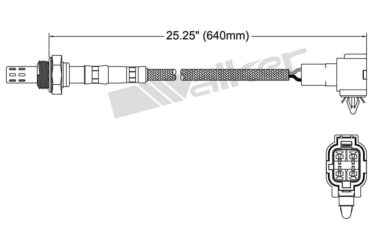 Walker Products Walker Products 250-24371 Oxygen Sensor 4-W Direct Fit 250-24371