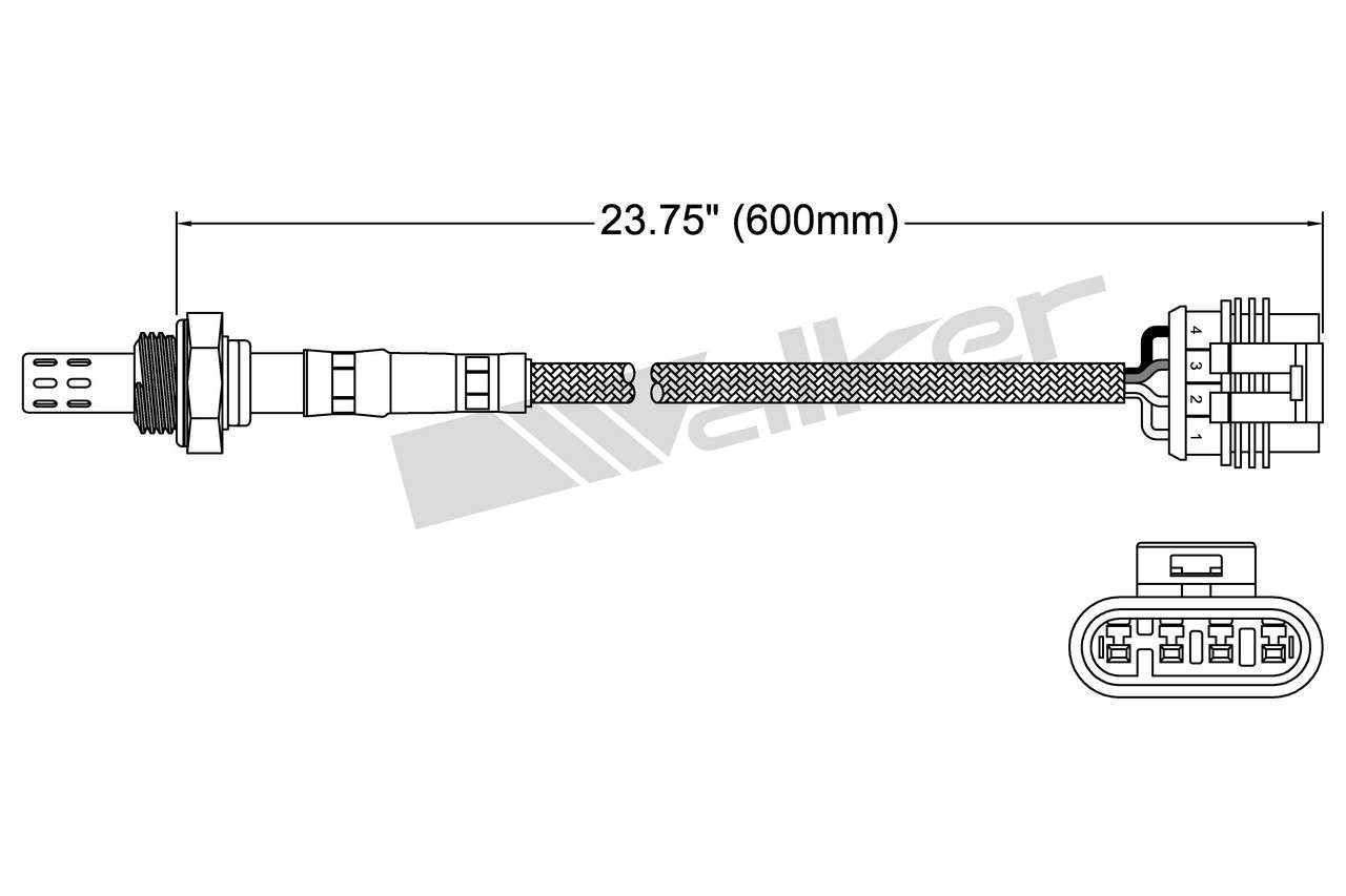 Walker Products Walker Products 250-24374 Oxygen Sensor 4-W Direct Fit 250-24374