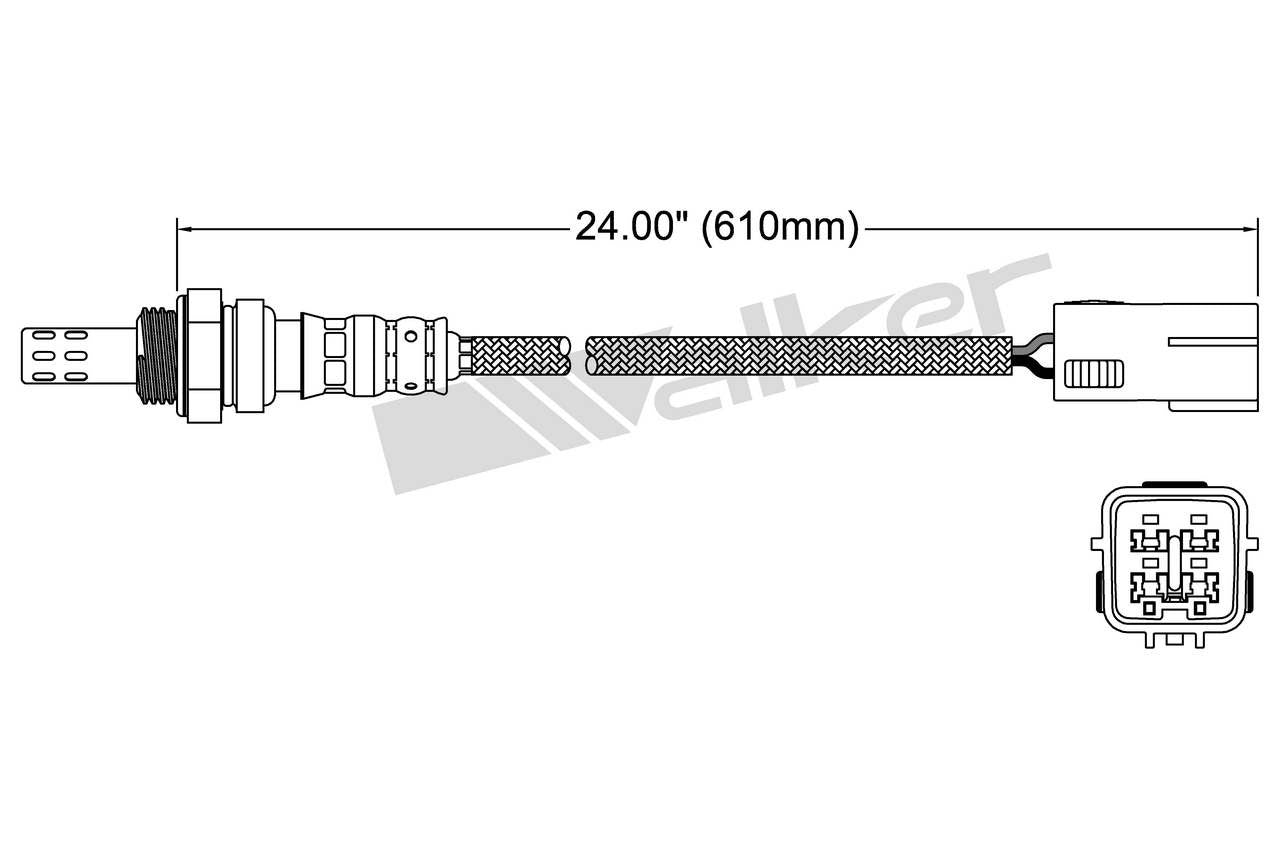 Walker Products Walker Products 250-24376 Oxygen Sensor 4-W Direct Fit 250-24376