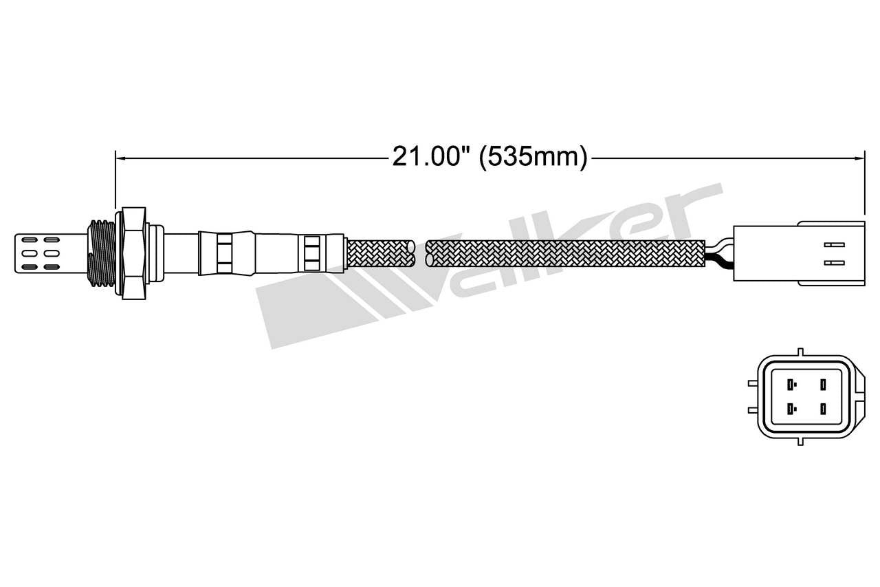 Walker Products Walker Products 250-24388 Oxygen Sensor 4-W Direct Fit 250-24388