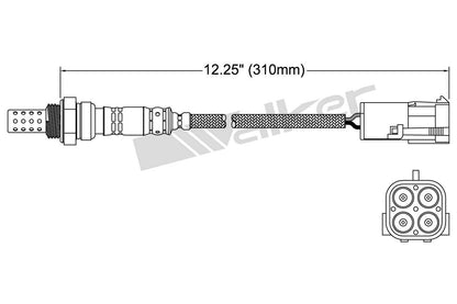 Walker Products Walker Products 250-24389 Oxygen Sensor 4-W Direct Fit 250-24389