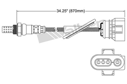 Walker Products Walker Products 250-24394 Oxygen Sensor 4-W Direct Fit 250-24394