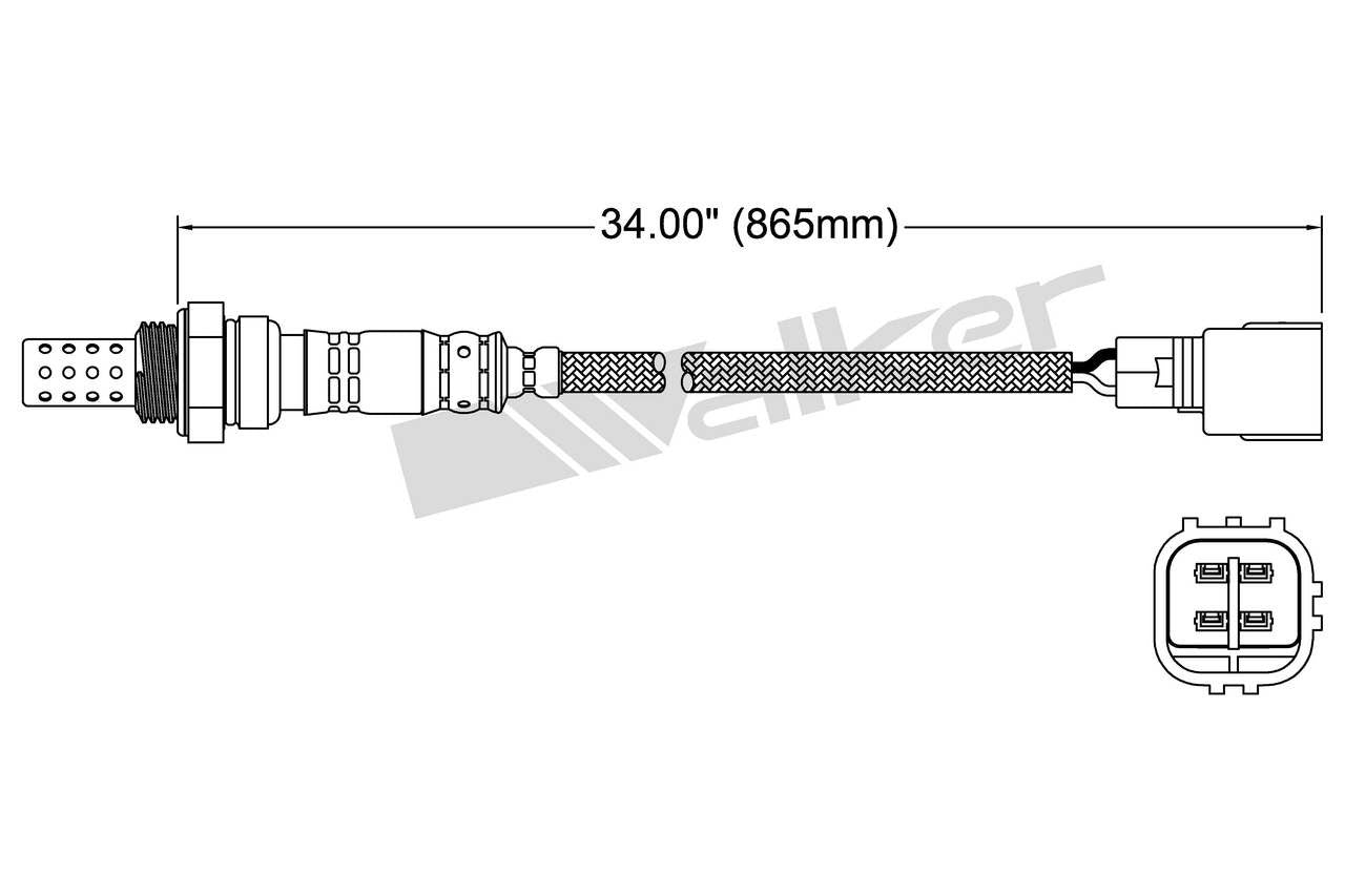 Walker Products Walker Products 250-24404 Oxygen Sensor 4-W Direct Fit 250-24404