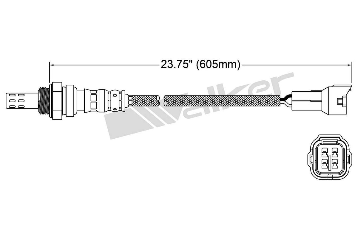 Walker Products Walker Products 250-24407 Oxygen Sensor 4-W Direct Fit 250-24407