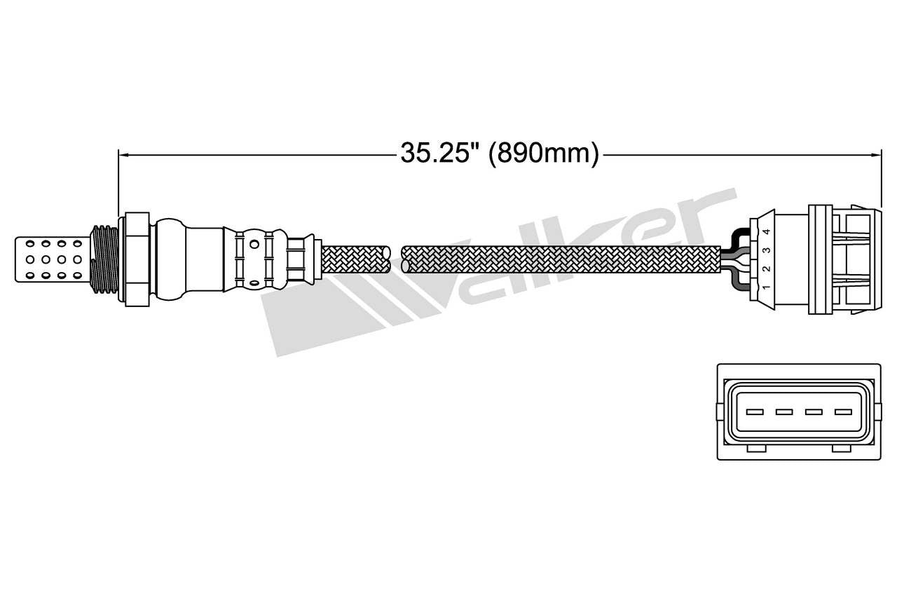 Walker Products Walker Products 250-24415 Oxygen Sensor 4-W Direct Fit 250-24415