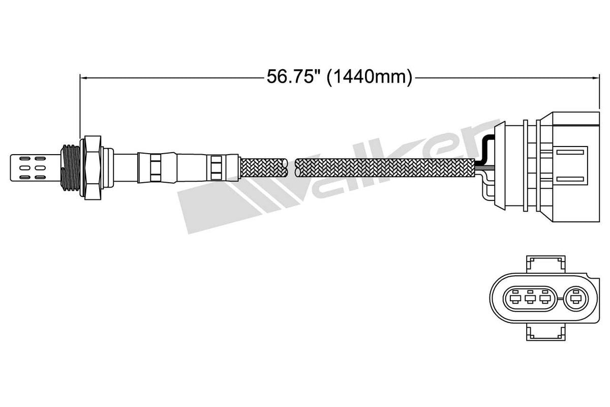 Walker Products Walker Products 250-24417 Oxygen Sensor 4-W Direct Fit 250-24417