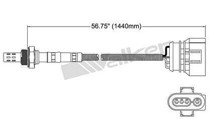 Walker Products Walker Products 250-24417 Oxygen Sensor 4-W Direct Fit 250-24417