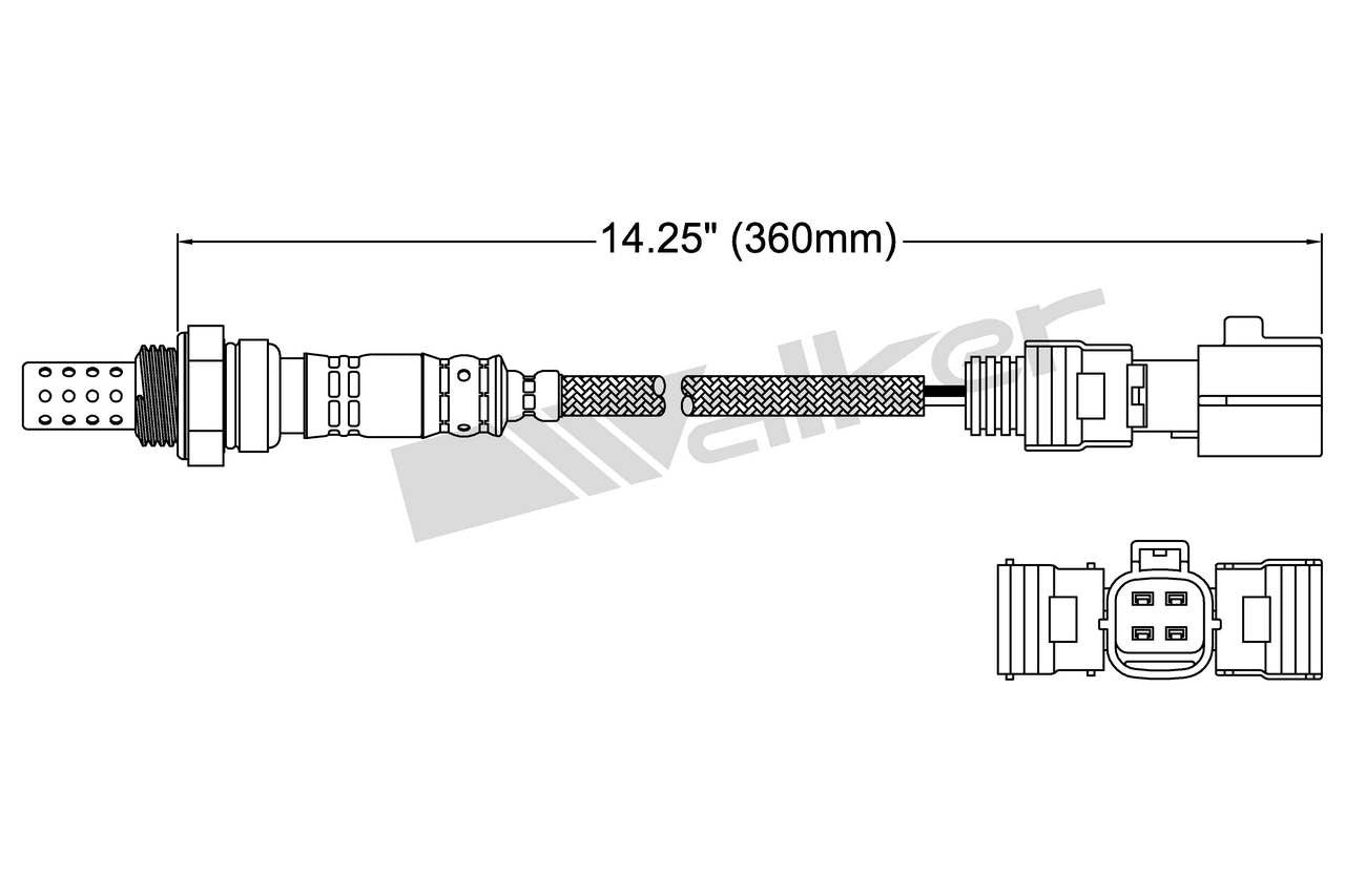 Walker Products Walker Products 250-24420 Oxygen Sensor 4-W Direct Fit 250-24420