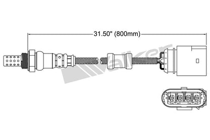 Walker Products Walker Products 250-24432 Oxygen Sensor 4-W Direct Fit 250-24432