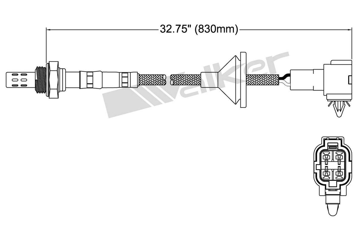 Walker Products Walker Products 250-24433 Oxygen Sensor 4-W Direct Fit 250-24433