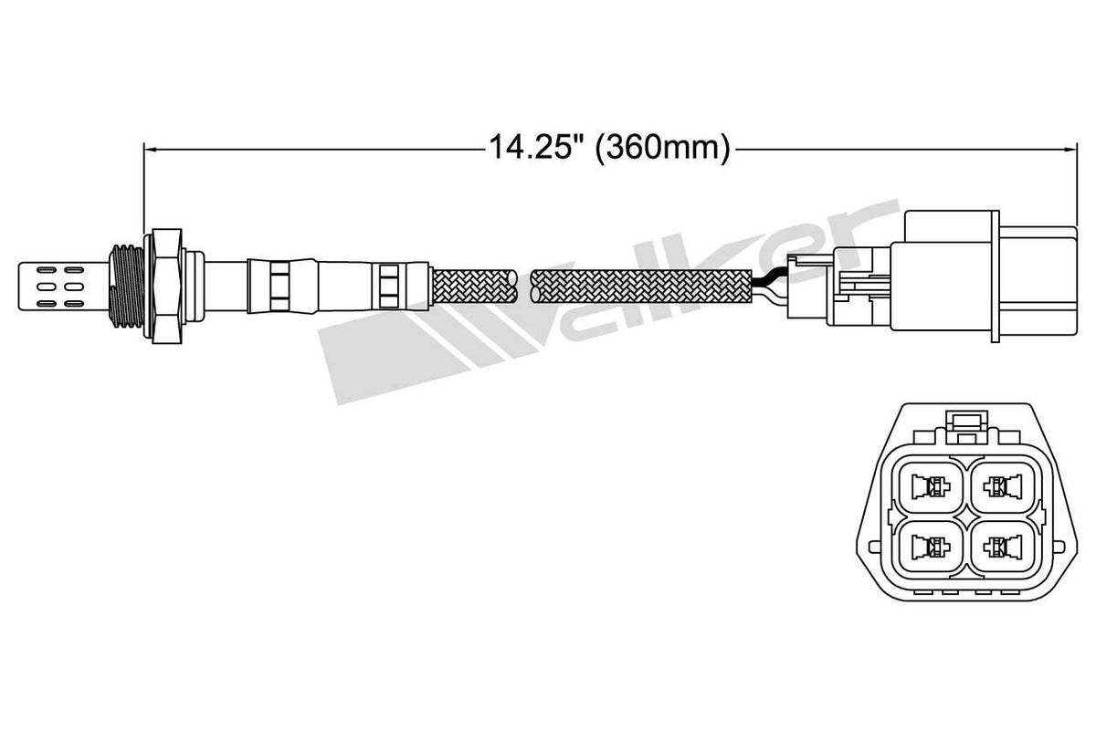 Walker Products Walker Products 250-24434 Oxygen Sensor 4-W Direct Fit 250-24434