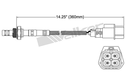 Walker Products Walker Products 250-24434 Oxygen Sensor 4-W Direct Fit 250-24434