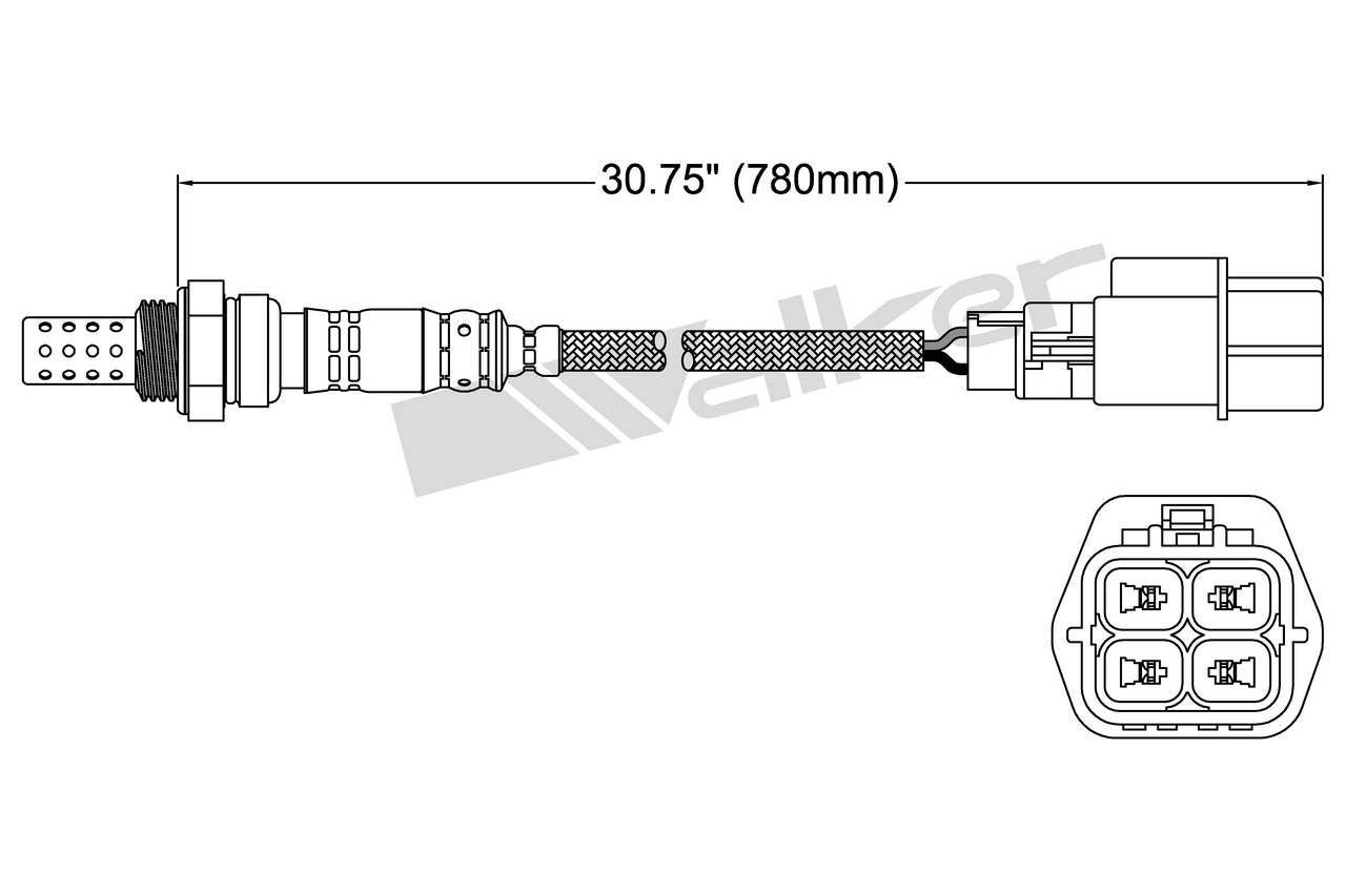Walker Products Walker Products 250-24436 Oxygen Sensor 4-W Direct Fit 250-24436