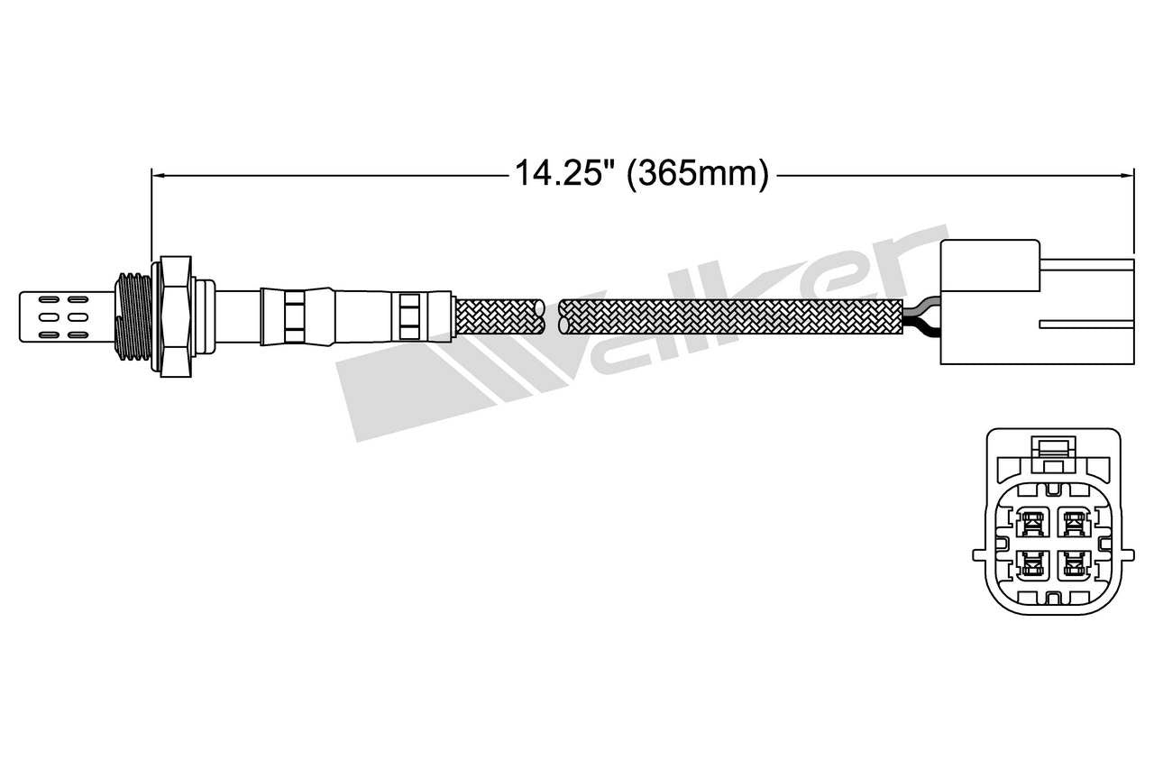 Walker Products Walker Products 250-24437 Oxygen Sensor 4-W Direct Fit 250-24437