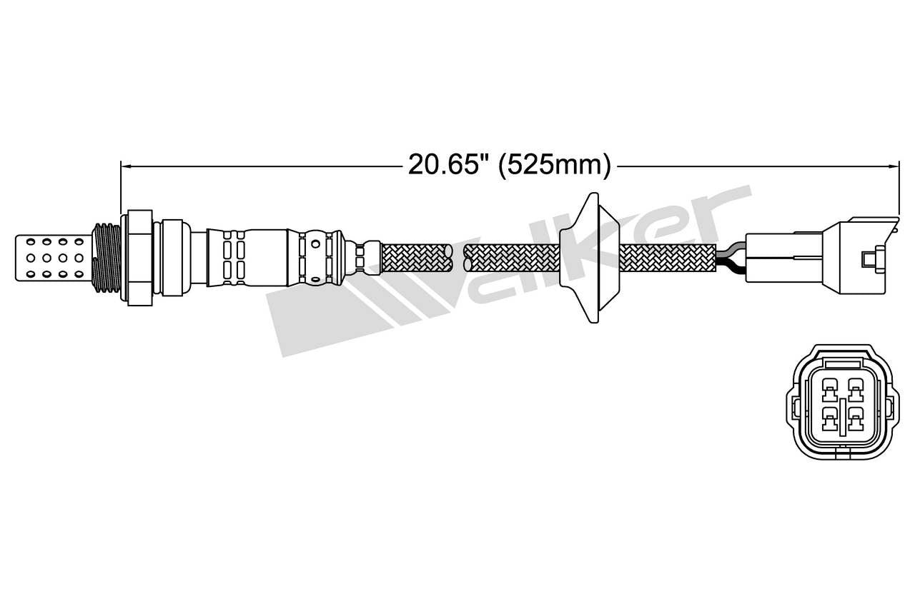 Walker Products Walker Products 250-24442 Oxygen Sensor 4-W Direct Fit 250-24442