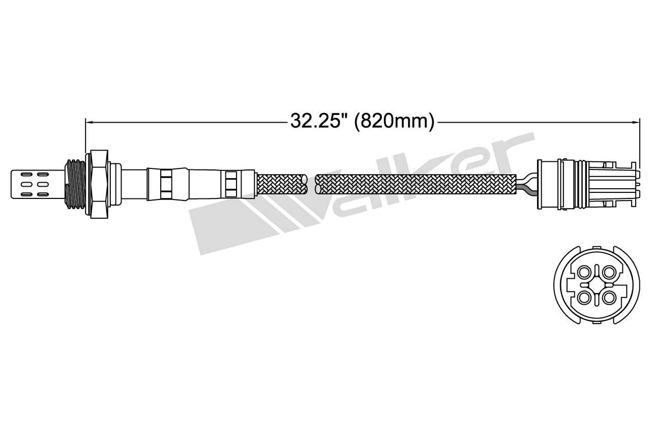Walker Products Walker Products 250-24445 Oxygen Sensor 4-W Direct Fit 250-24445