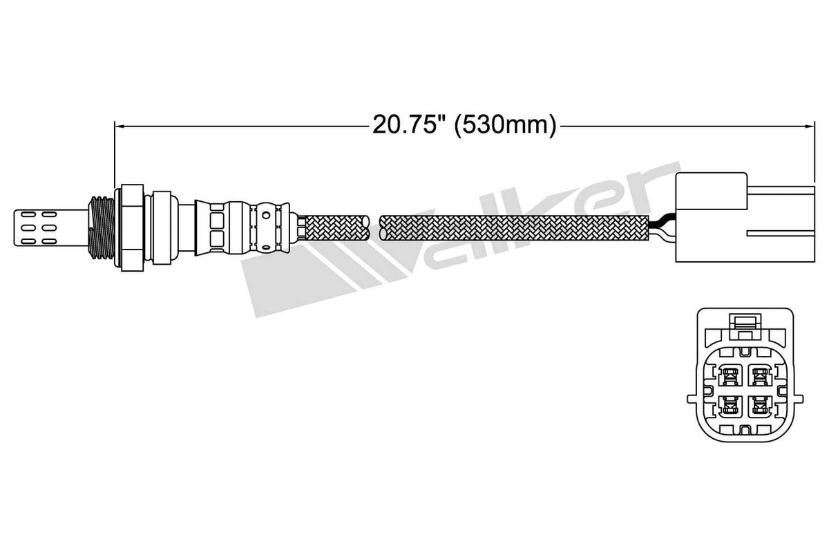 Walker Products Walker Products 250-24450 Oxygen Sensor 4-W Direct Fit 250-24450