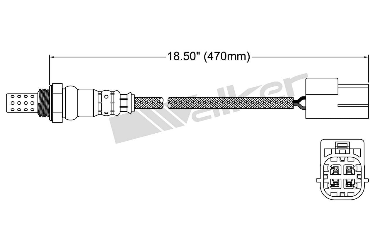 Walker Products Walker Products 250-24453 Oxygen Sensor 4-W Direct Fit 250-24453