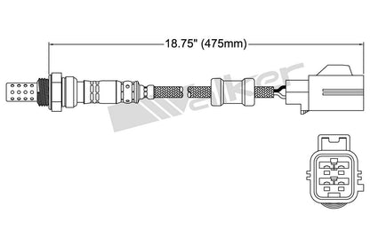 Walker Products Walker Products 250-24455 Oxygen Sensor 4-W Direct Fit 250-24455