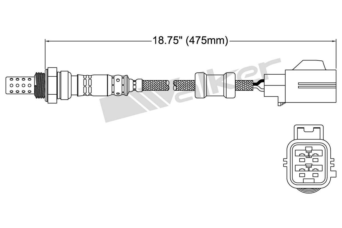 Walker Products Walker Products 250-24455 Oxygen Sensor 4-W Direct Fit 250-24455