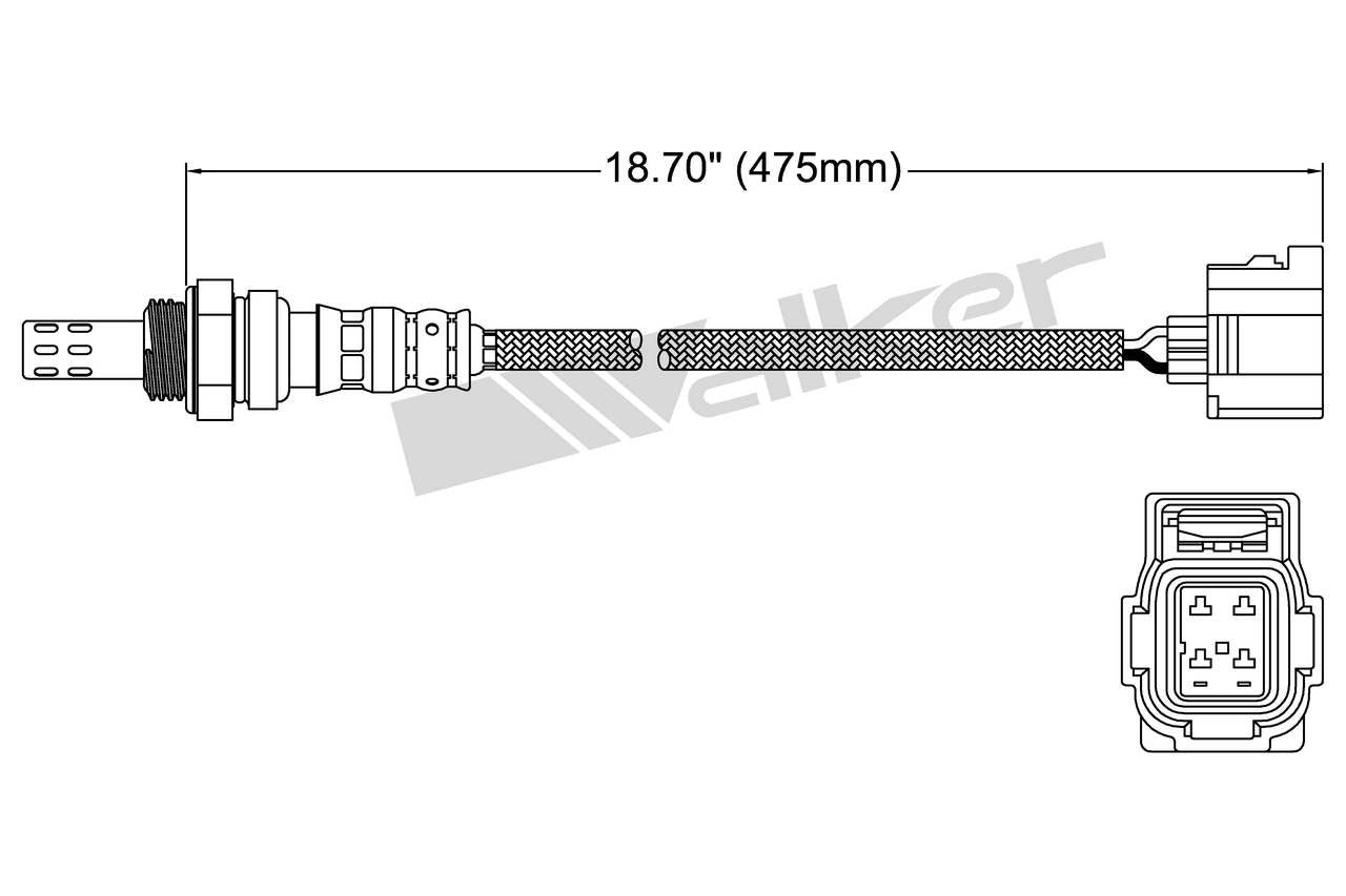 Walker Products Walker Products 250-24460 Oxygen Sensor 4-W Direct Fit 250-24460