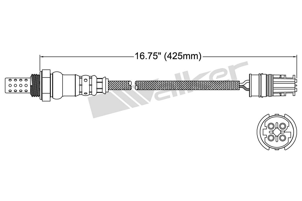 Walker Products Walker Products 250-24464 Oxygen Sensor 4-W Direct Fit 250-24464