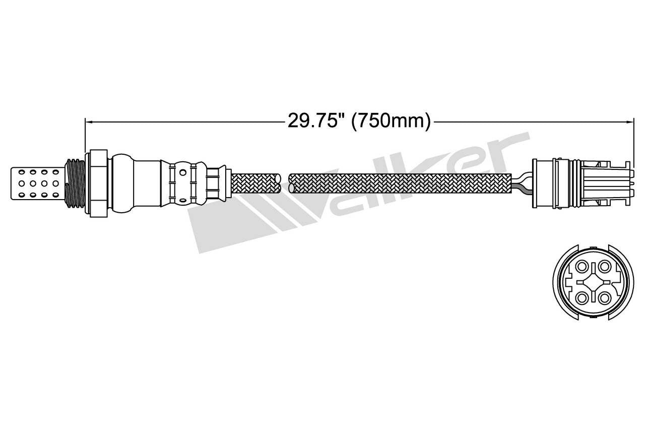 Walker Products Walker Products 250-24466 Oxygen Sensor 4-W Direct Fit 250-24466