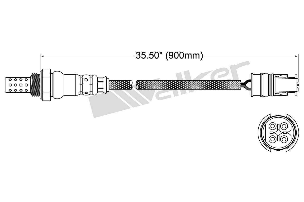 Walker Products Walker Products 250-24468 Oxygen Sensor 4-W Direct Fit 250-24468
