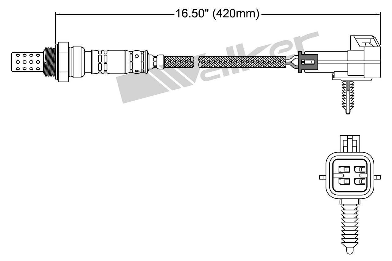 Walker Products Walker Products 250-24470 Oxygen Sensor 4-W Direct Fit 250-24470