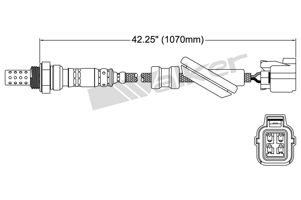 Walker Products Walker Products 250-24476 Oxygen Sensor 4-W Direct Fit 250-24476