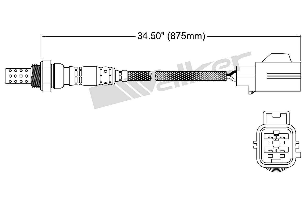 Walker Products Walker Products 250-24482 Oxygen Sensor 4-W Direct Fit 250-24482