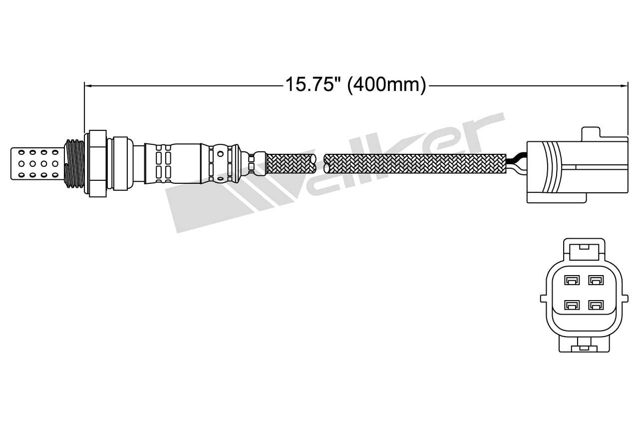 Walker Products Walker Products 250-24485 Oxygen Sensor 4-W Direct Fit 250-24485