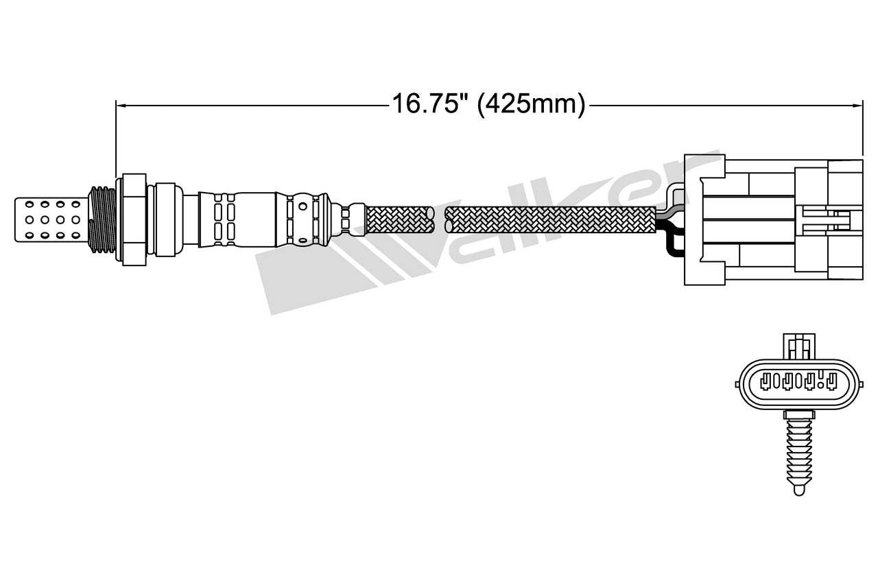 Walker Products Walker Products 250-24490 Oxygen Sensor 4-W Direct Fit 250-24490