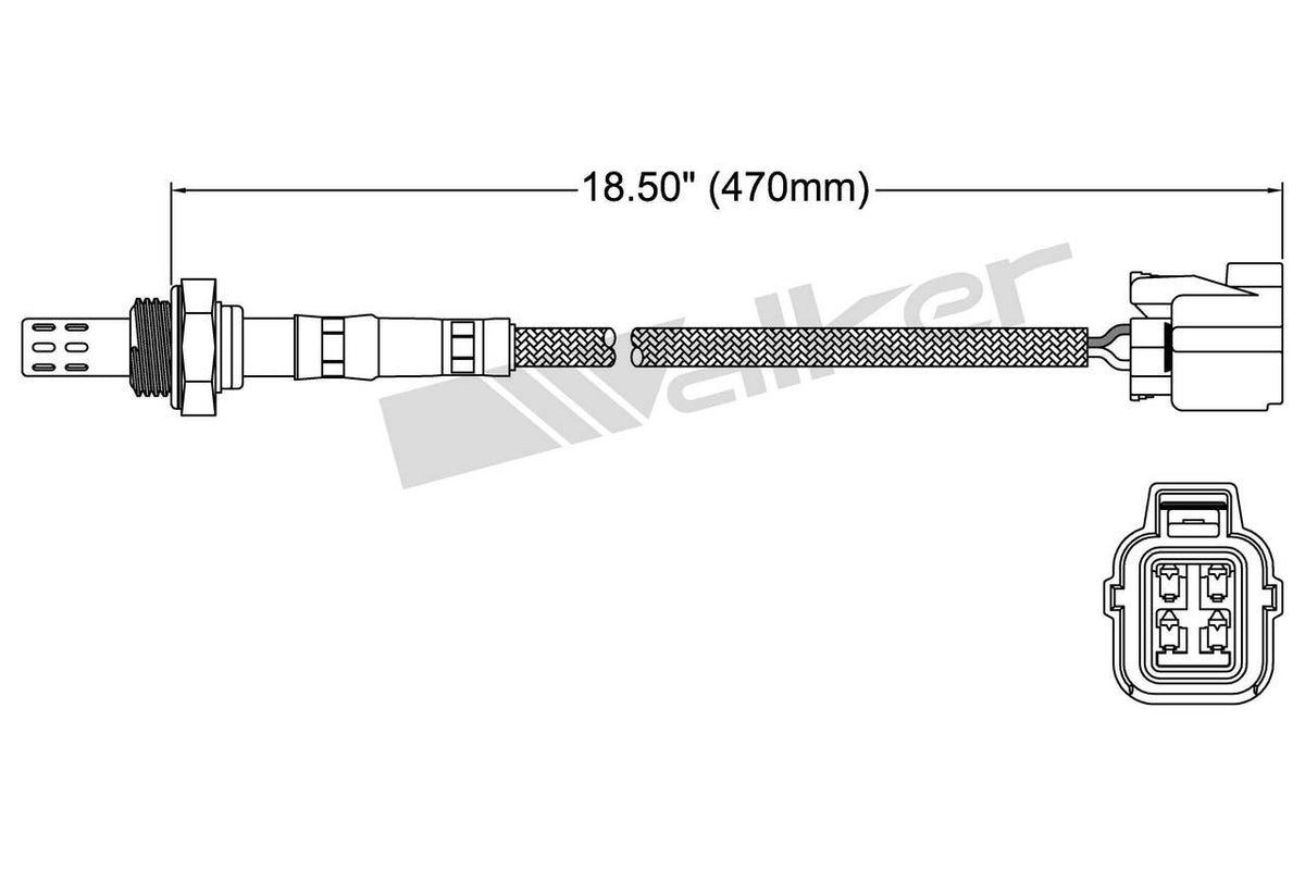 Walker Products Walker Products 250-24496 Oxygen Sensor 4-W Direct Fit 250-24496