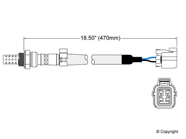 Walker Products Walker Products 250-24496 Oxygen Sensor 4-W Direct Fit 250-24496